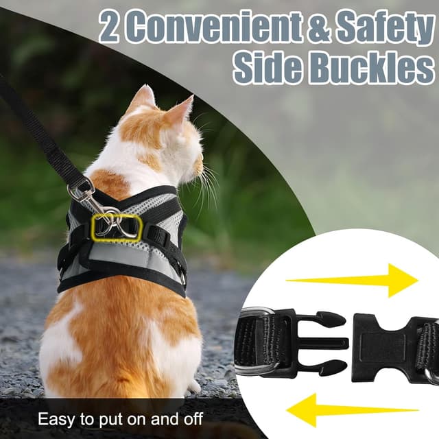 Thumbnail 3 de Pettorina per gatti M con guinzaglio allungabile e riflettente