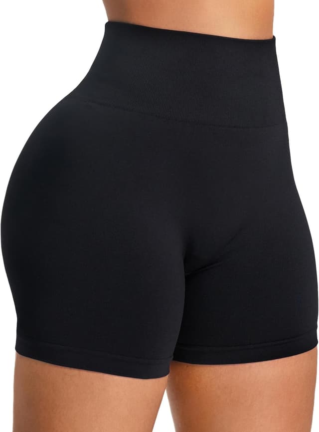 Detalle de Seamless gym shorts 60% polyamide high waist