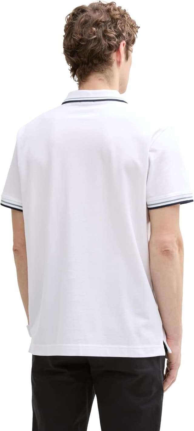 Detalle 2 de TOM TAILOR Polo Uomo traspirante a vestibilità regolare per l’uso quotidiano