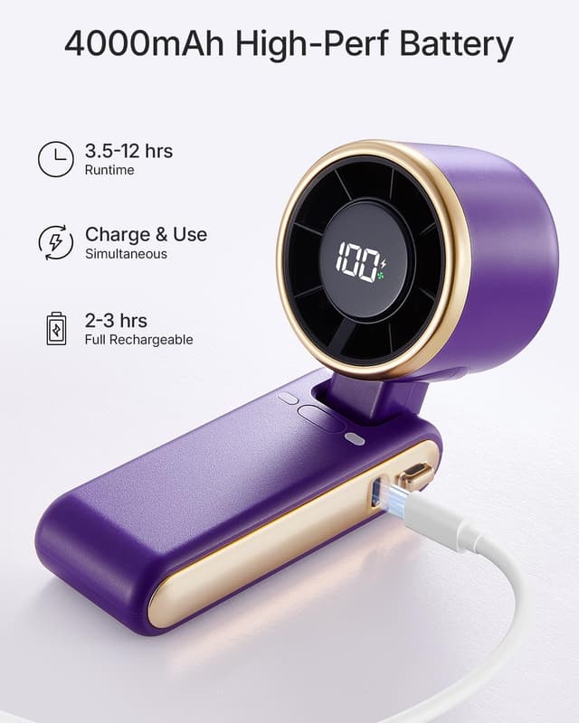 Thumbnail 4 de Bearwind Portable Handheld Turbo Fan 4000mAh