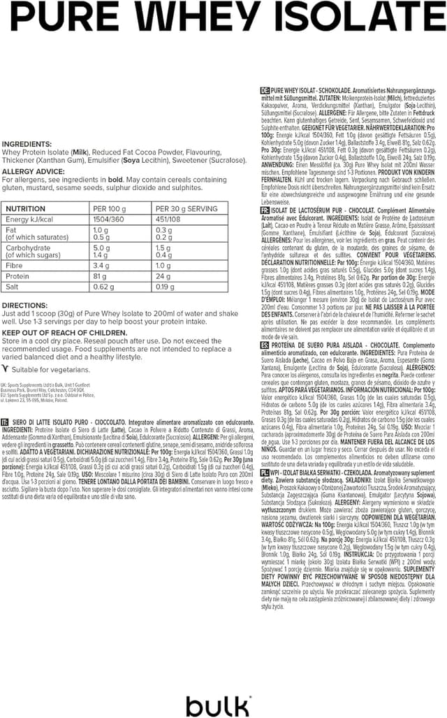 Thumbnail 1 de Bulk Whey Protein Isolate 2.5 kg