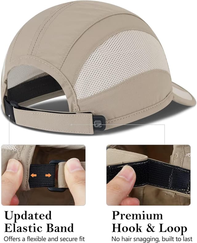 Detalle de GADIEMKENSD Unstructured Quick Dry Sports Cap – leichte, schnell trocknende Sun-Hut für Outdoor und Sport (Unisex)
