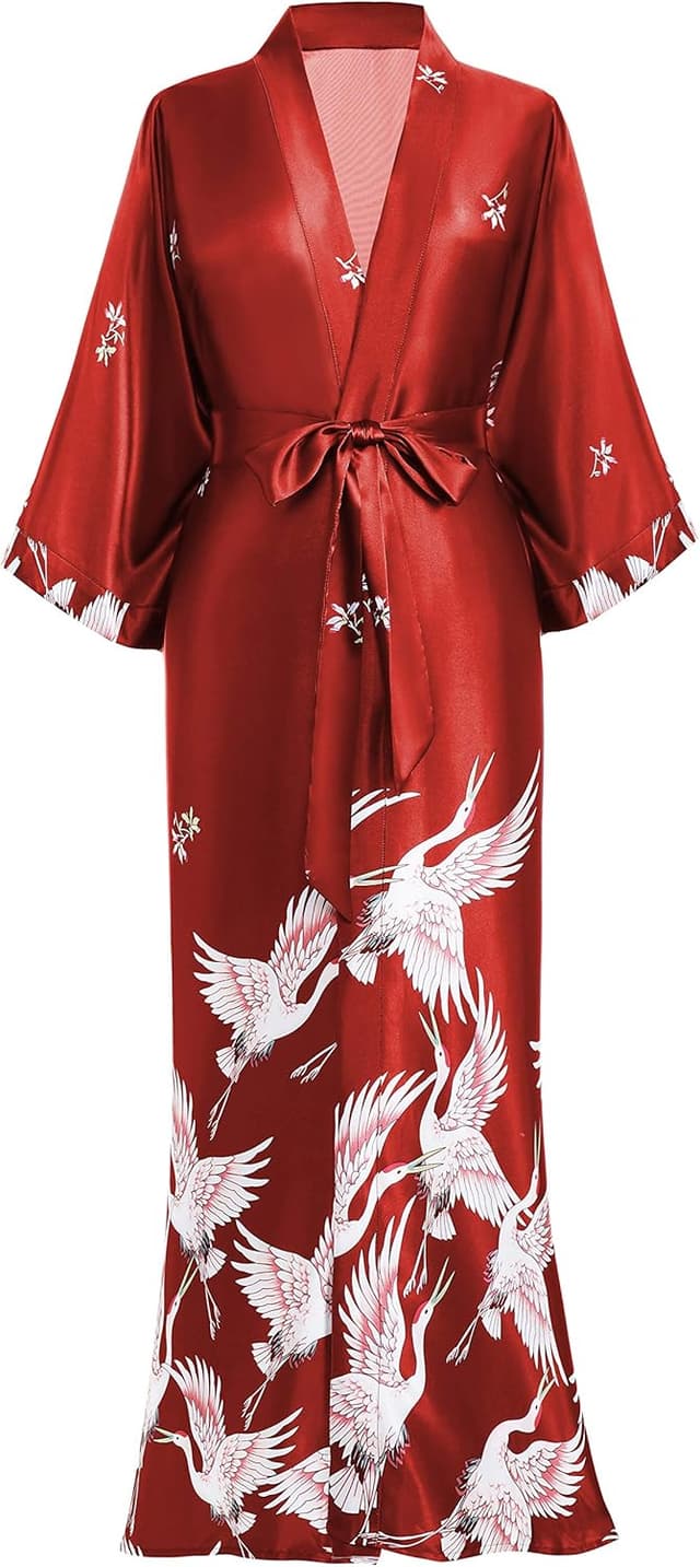 Detalle de PRODESIGN Satin Femme Robes de Chambre et Kimonos de Mariée – robe de chambre/k kimono en polyester, style kimono