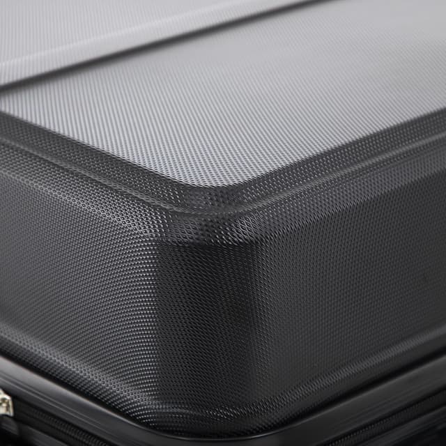 Detalle de yonsly Trolley-Reisekoffer Travel Suitcase (S, Schwarz) mit Hartschale, 4x 360°-Rollen und Zahlenschloss