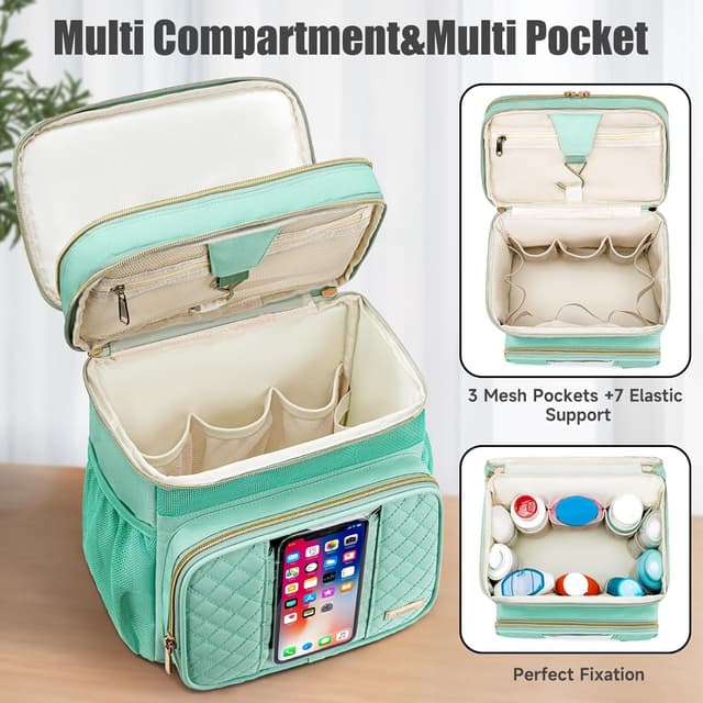 Detalle de Tealari Large Toiletry Bag Shower Caddy with Hanging Hook & Transparent Waterproof Phone Pocket