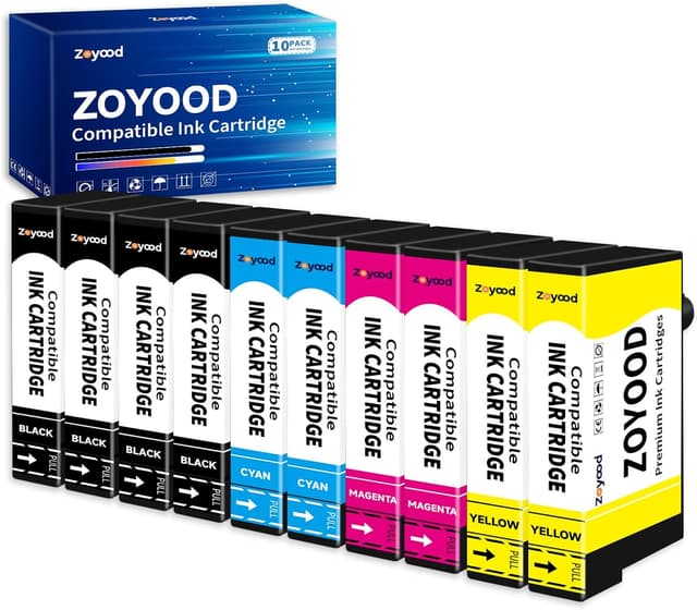 Detalle de Zoyood kompatible Druckerpatronen für Epson 405/405XL im 10er-Pack (für ausgewählte WorkForce Pro Modelle)