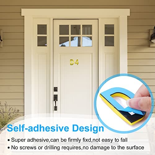 Detalle de Vicloon Plaque numéro maison moderne 3D Or