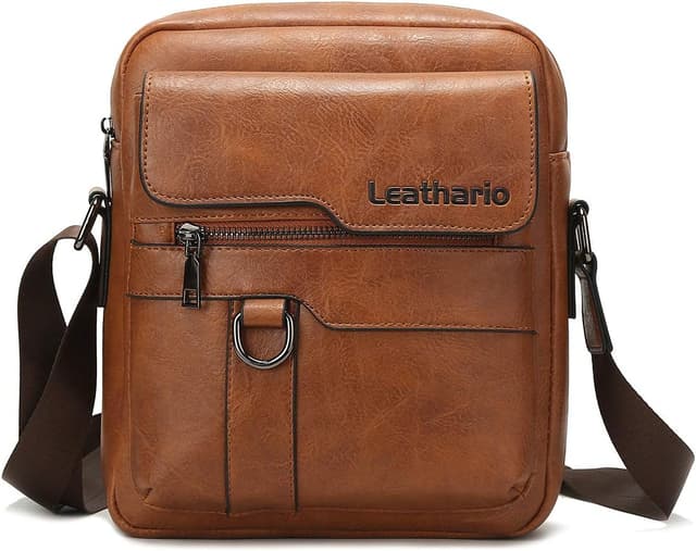 Thumbnail 6 de Leathario Shoulder Bag (Vegan Leather) — Small Cross Body Messenger for Work, Travel & Daily Use
