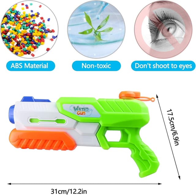 Detalle 2 de Yojoloin Water Pistol 2 Pack – 1200ml powerful water blaster guns for outdoor summer play