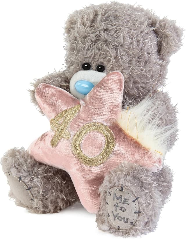 Detalle 2 de Me to You Tatty Teddy Plush Grey 15cm 40th Birthday Bear on Luxury Gift Plinth (Official Collection)