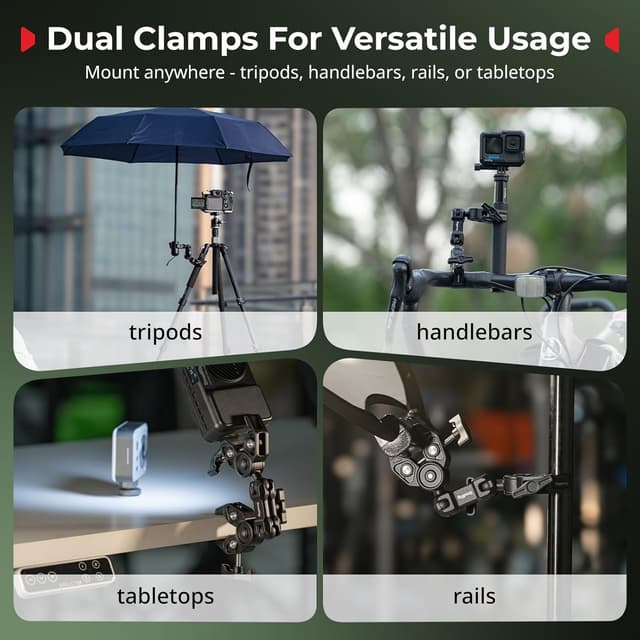 Detalle de SMALLRIG Dual Head Super Clamp 5453 : pince super puissante à double tête (jusqu’à 2 kg)