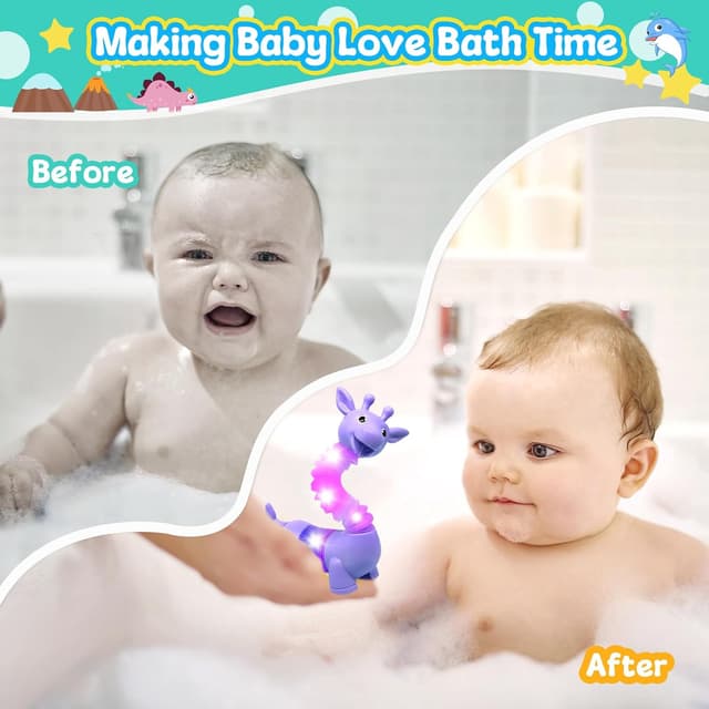 Detalle de DELEE Animal pop bath toys LED 4 pack