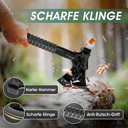 Detalle 2 de Japaknives 10 en 1 Hacha de Supervivencia para Camping 🪓