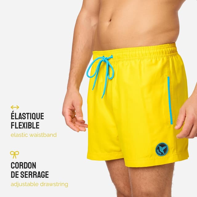 Detalle de Short de bain homme Ladeheid LA40-199 à séchage rapide et doublure filet