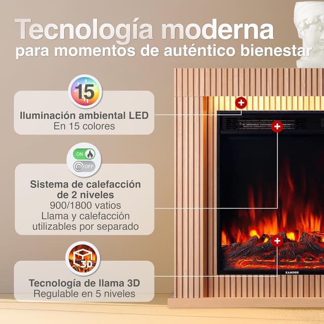 Thumbnail 2 de KAMINIO Matti chimenea eléctrica 32 pulgadas