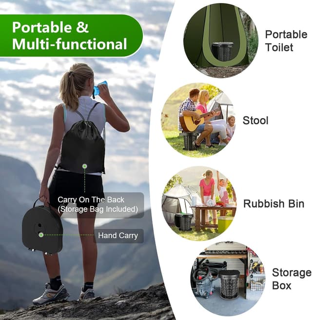 Thumbnail 5 de imodomio Folding Camping Toilet 180 kg capacity 🚽