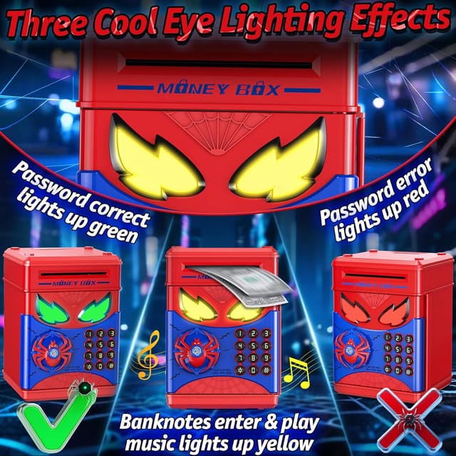 Thumbnail 3 de Wrystte Spider Electronic Piggy Bank with Fingerprint