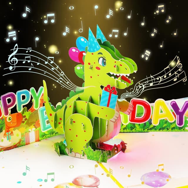 Imagen de CNLITIHEKA Musical Dinosaur Birthday Card en OfertitasTOP