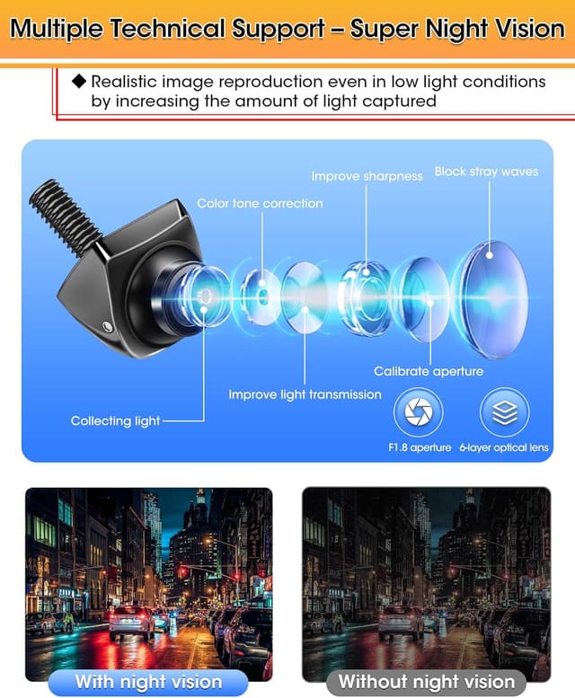 Thumbnail 5 de Cámara marcha atrás 170° 4 modos AHD/NTSC/PAL