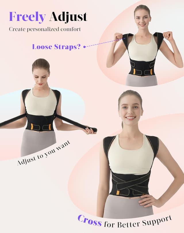 Thumbnail 3 de Posture Corrector 5-Rod Full Back Support Large