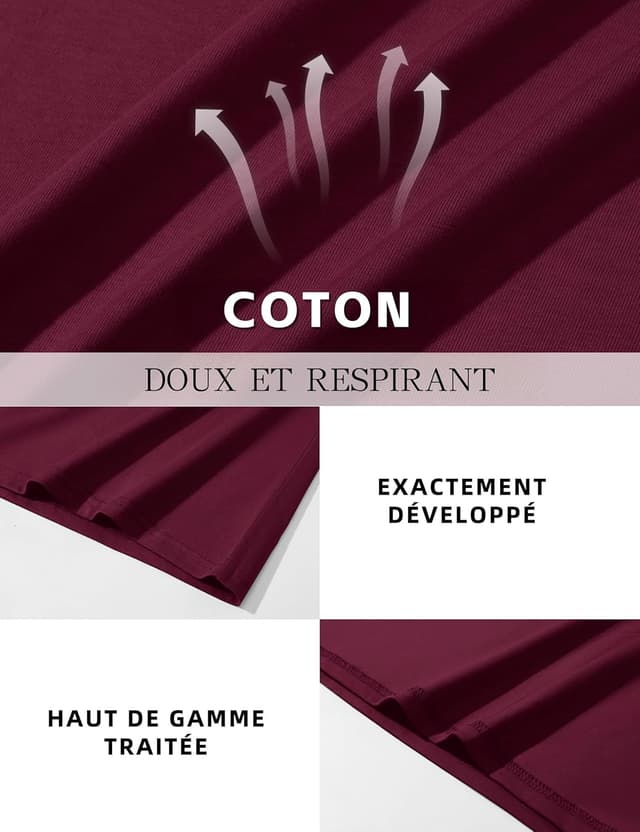 Detalle de T-shirt homme à manches longues Henley en coton à 3 boutons KEFITEVD