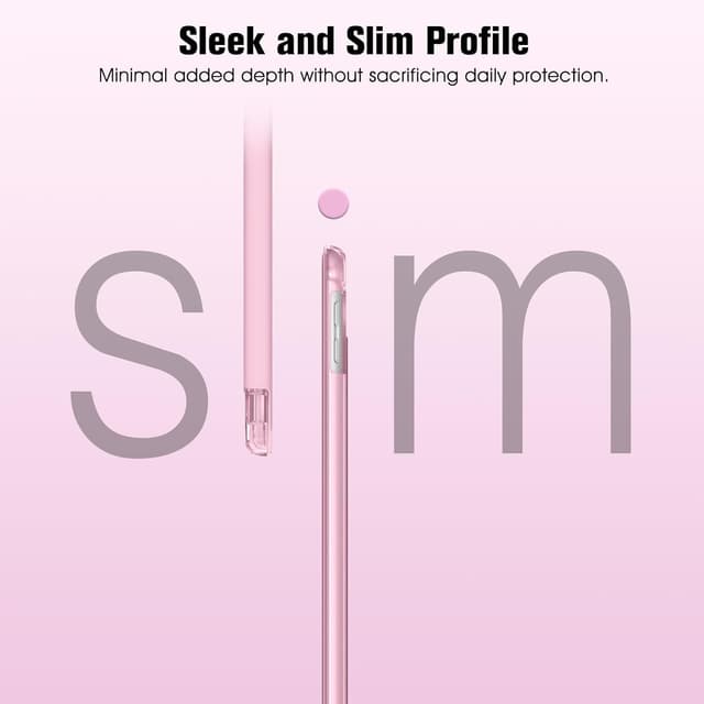 Detalle de Fintie Hülle für iPad 9. Generation (2021), iPad 8/7 (2019/2020) – 10,2 Zoll mit Stifthalter, Auto Schlaf/Wach, Rosé
