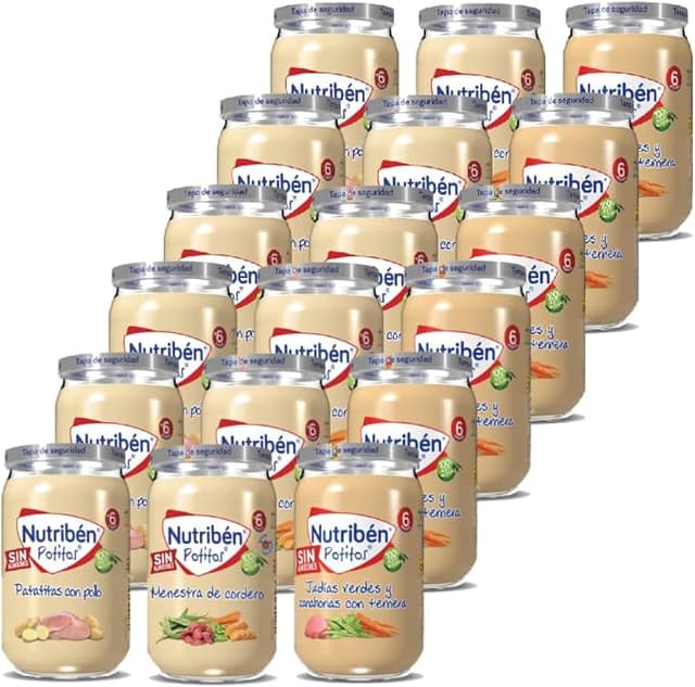 Imagen de Nutribén Pack 18 Menestra infantil de pollo y verduras 🥣 en OfertitasTOP