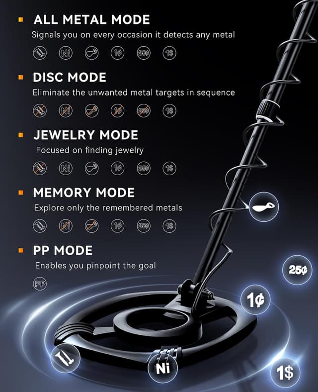 Thumbnail 4 de SUNPOW Metal Detector 30cm Coil 10in Depth