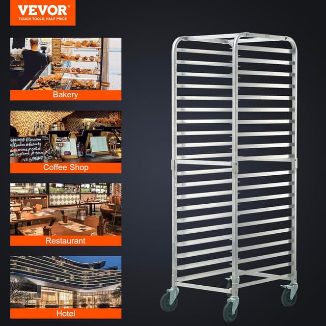Thumbnail 6 de VEVOR Bun Pan Rack 530 lb Capacity ๐