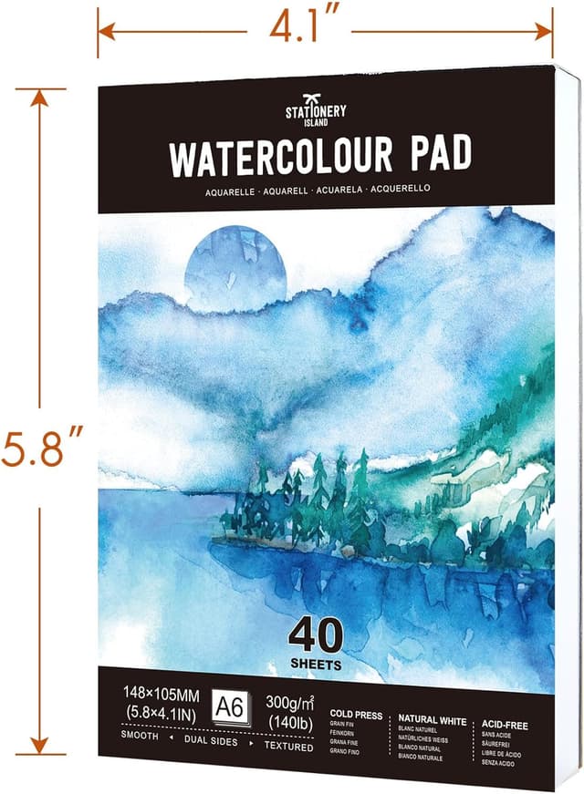 Thumbnail 5 de STATIONERY ISLAND A6 Carta Acquerello 300 g/mq 📄