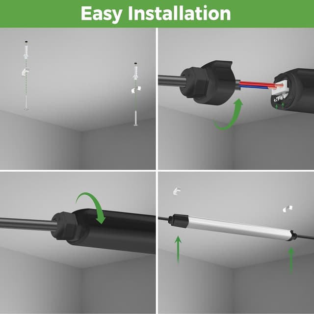 Thumbnail 6 de zemty Feuchtraumleuchte LED-Röhre 60 cm, IP65, 18 W – 3 Farbtemperaturen (3000K/4000K/6500K)