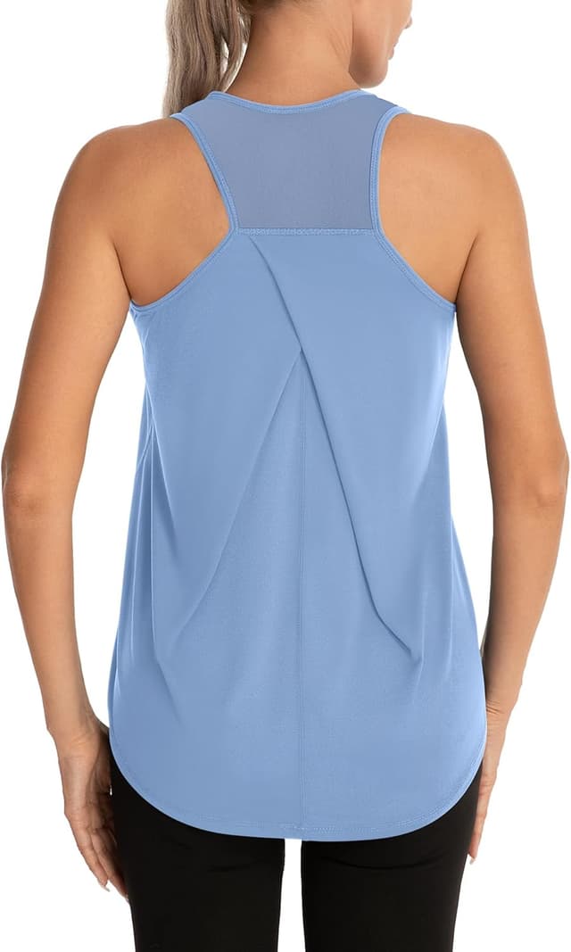 Detalle 2 de Aeuui Womens Racerback Mesh Workout Tank Top ๐โ