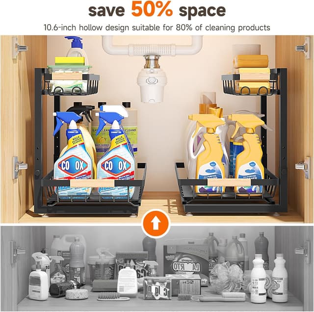 Detalle de Sevenblue 2-Pack Under Sink Organizer