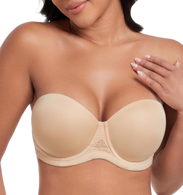 Detalle de DotVol Women’s Multiway Strapless Bra (Plus Size, Full Figure) with Anti-Slip Silicone Underwire
