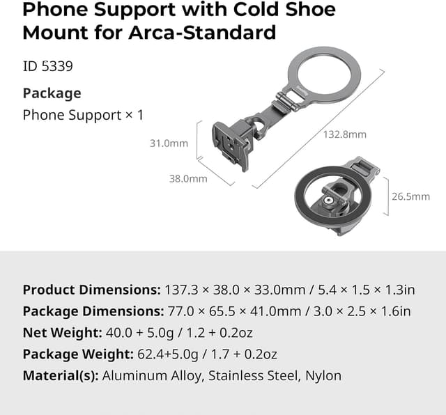Thumbnail 6 de SMALLRIG 5339 Handyhalterung Arca 500 g