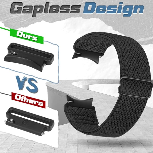 Detalle de Yunshare Elastic Watch Straps (Stretch Nylon Solo Loop) for Samsung Galaxy Watch 7/6/5/4