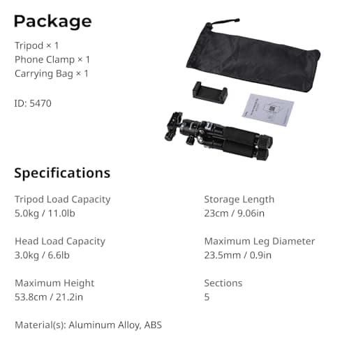 Thumbnail 7 de Smallrig VT-20Pro trépied 53,8 cm ⚙
