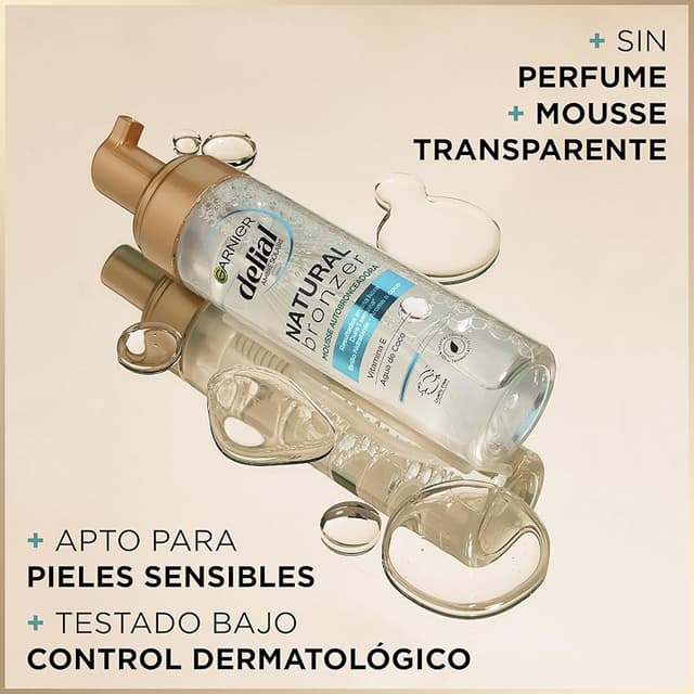 Thumbnail 4 de GARNIER DELIAL Mousse Autobronceadora Natural 🌴 Pieles Sensibles 200 ml