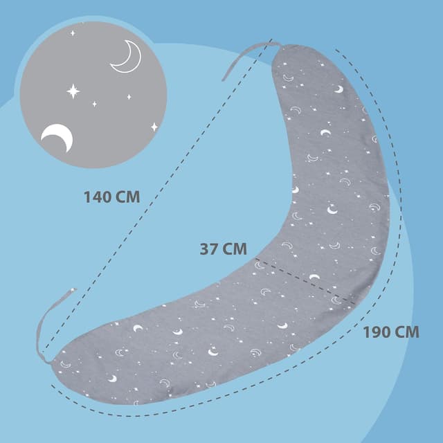 Detalle de Totsy Baby Cojín Embarazo 190 cm almohada lateral