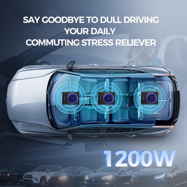 Thumbnail 2 de Znclces 2025 10" 1200W Slim Under-Seat Subwoofer ๐