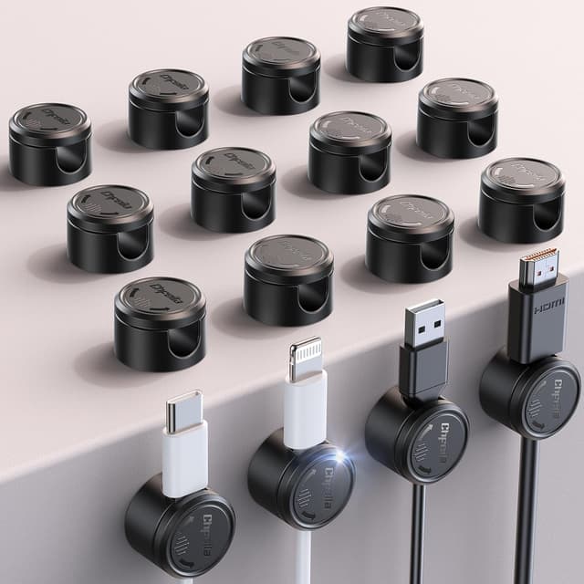 Detalle de 16 Pack magnetic cable clips 7.5mm