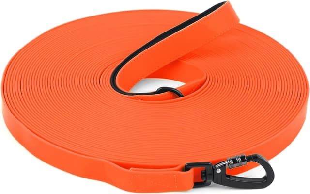 Detalle de Longe pour Chien étanche (1,8 m à 30 m) – Laisse de dressage avec poignée confortable