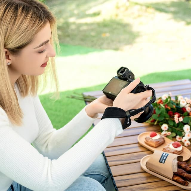 Detalle de JJC Neopren-Handschlaufe mit Schnellentriegelung für DSLR- & Systemkameras