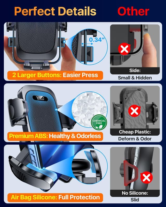 Thumbnail 5 de YRU True Upgrade Car Phone Holder 80LB