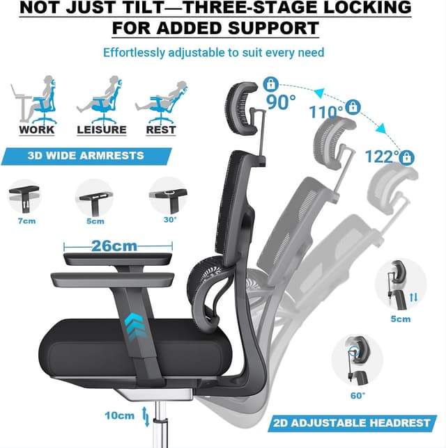 Thumbnail 5 de MELOKEA ReliefBack Max 200kg ergonomic chair