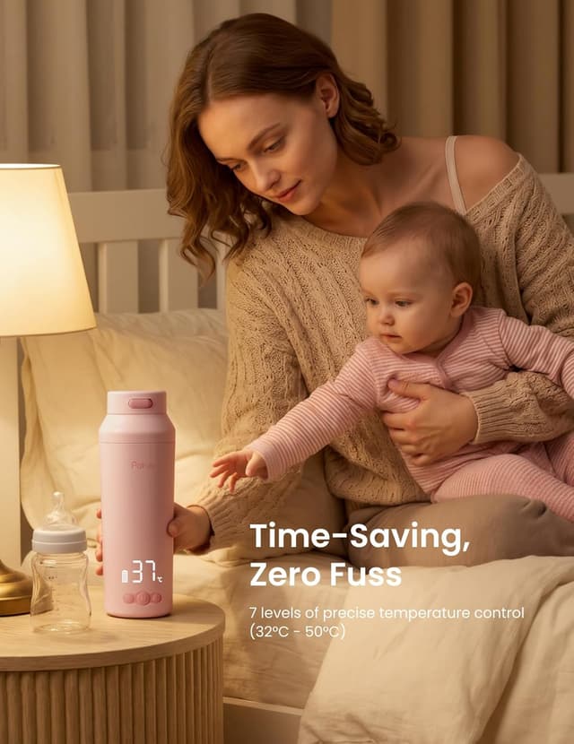 Thumbnail 3 de Paruu Portable Bottle Warmer 7 Temp Pink