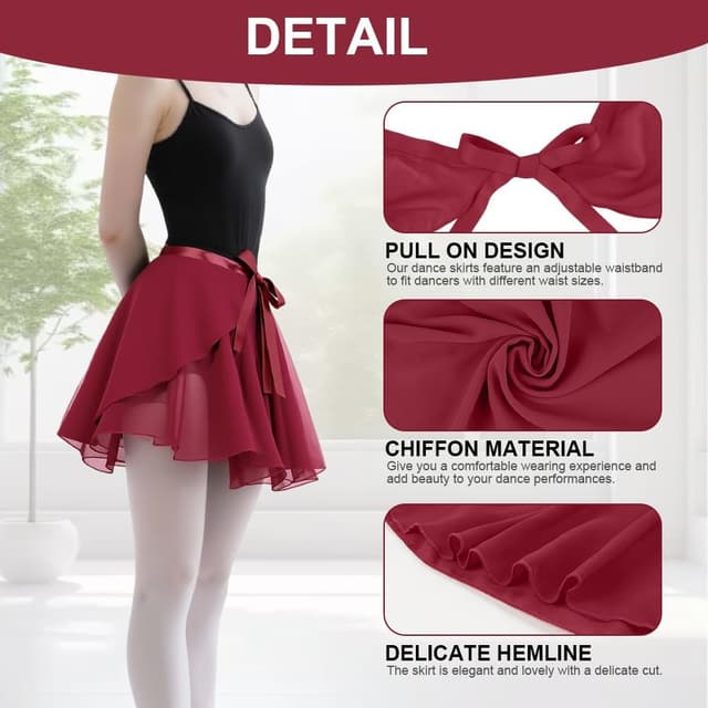 Thumbnail 3 de AYBUY Ballet Wrap Skirt Sheer Chiffon