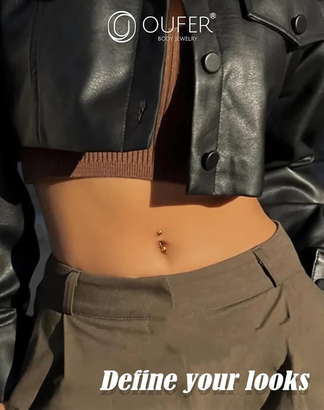 Thumbnail 6 de OUFER 14G Titane Navel doré 10–16 mm