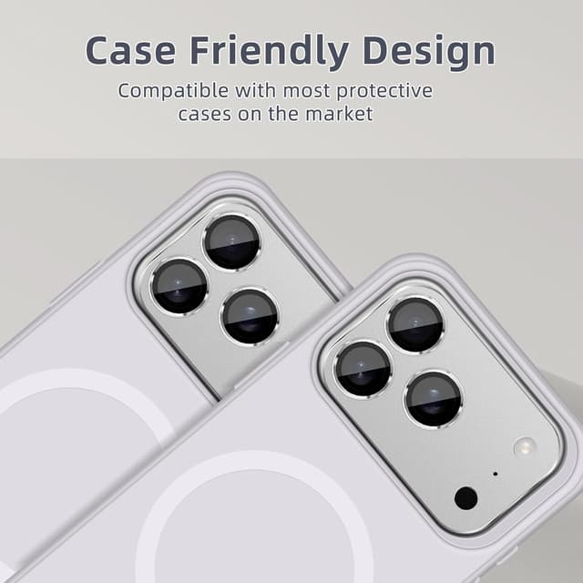 Detalle 2 de SumRioo Kameraschutz für iPhone 17 Pro Max – Panzerglasfolie mit 9H Härte und Aluminiumlegierung (Silber)