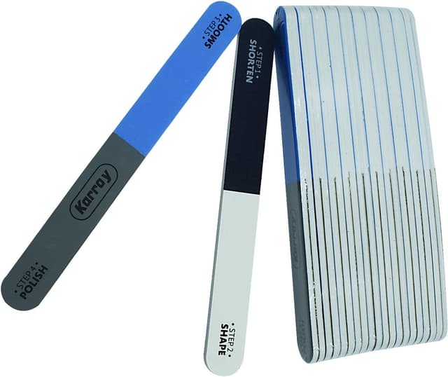 Detalle de Karroy Nail File and Buffer for Natural Nails (Dual Sided, 4 Steps) — 20-Piece Set